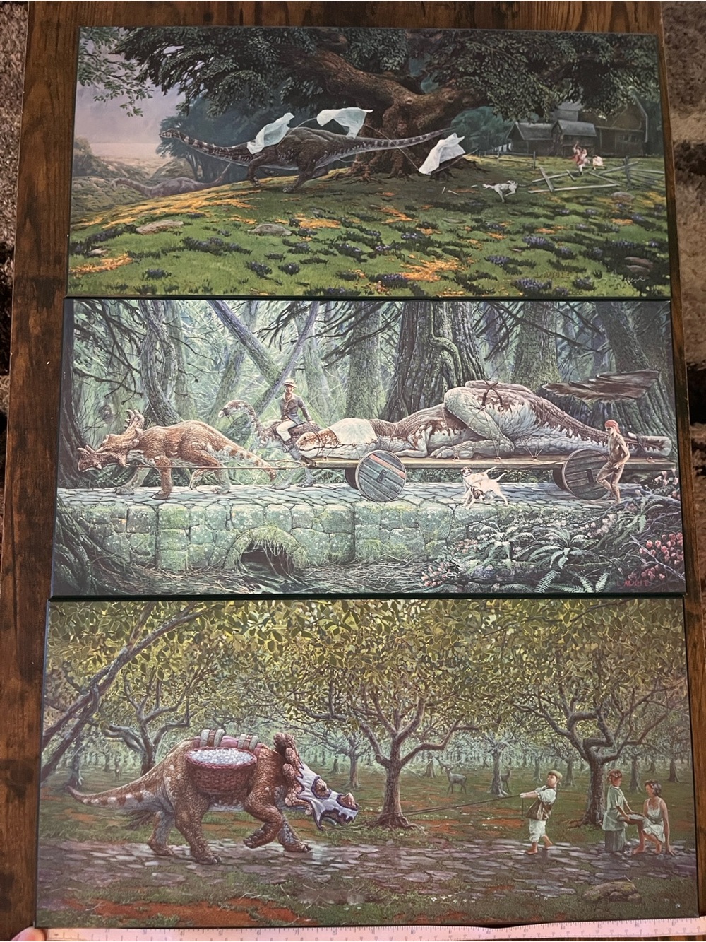 Lewis Lavoie Wooden dinosaur Print Set